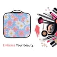 thumbnail image 6 of FORMRS Travel Makeup Bag Large Capacity Train Case Cosmetic Organizer with Adjustable Dividers, Pink Daisy, 6 of 8