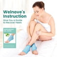 thumbnail image 7 of Welnove 2 Pairs Moisturizing Heel Socks - Aloe Vera Gel for Dry, Cracked Heels Repair Treatment - Cotton Foot Care Socks For Women, Men - Blue, Extra Large, 7 of 7