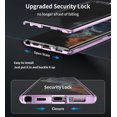 thumbnail image 4 of Clear Magnetic Case Compatible with Samsung Galaxy S23 Ultra Double Sided Clear Tempered Glass Metal Frame Case-Purple, 4 of 5