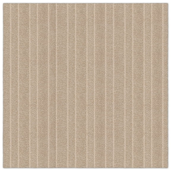 Roma Stripe Rib Beige Residential 24 in. x 24 in. Peel and Stick Carpet Tile Square 60 Sq. ft. 15 Tiles Per Box
