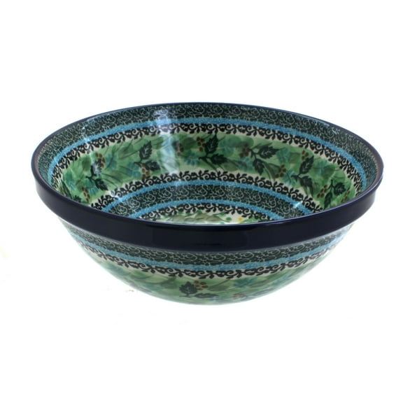 Blue Rose Polish Pottery Teresa Medium Serving Bowl