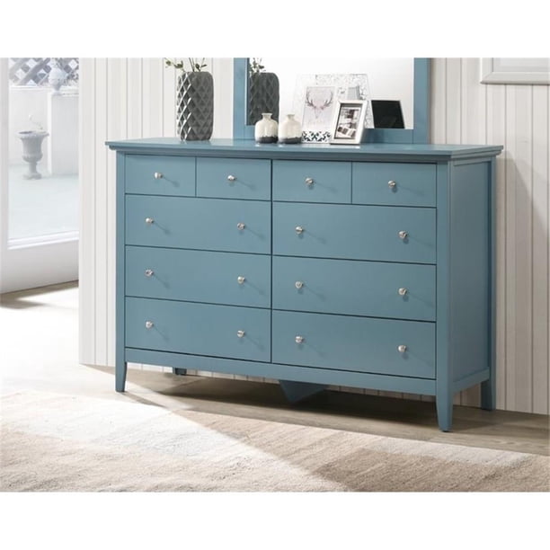 teal and grey dresser Classic Highboy 6-Drawer Dresser main image 1