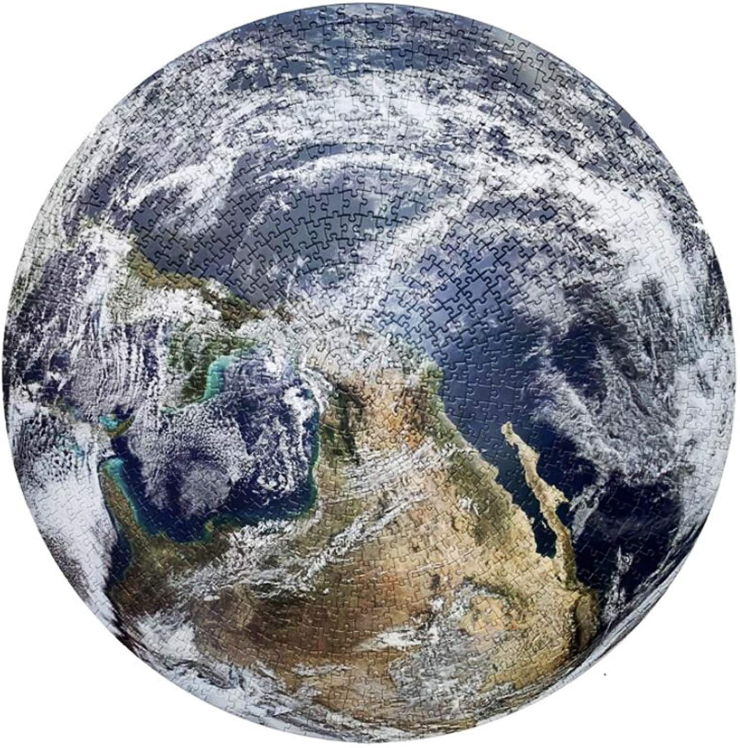Round Jigsaw Puzzle Educational Game Earth Large 26 inch 1000 Pieces