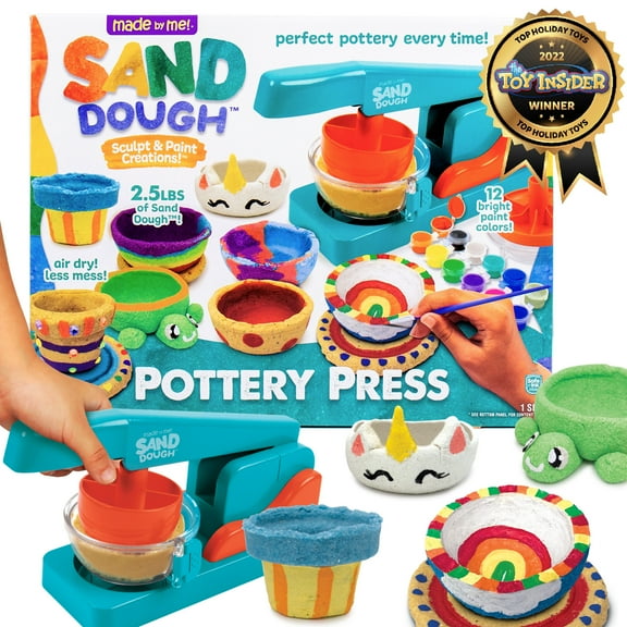 Made by Me! Sand Dough Sculpt & Paint Creations! Pottery Press Kit, Boys and Girls, Child, Ages 6