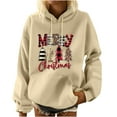 thumbnail image 3 of ZKCCNUK Hoodies Sweatshirt for Women's Casual Merry Christmas Printing Long Sleeve with Pocket Pullover Shirt Blouse, 3 of 5