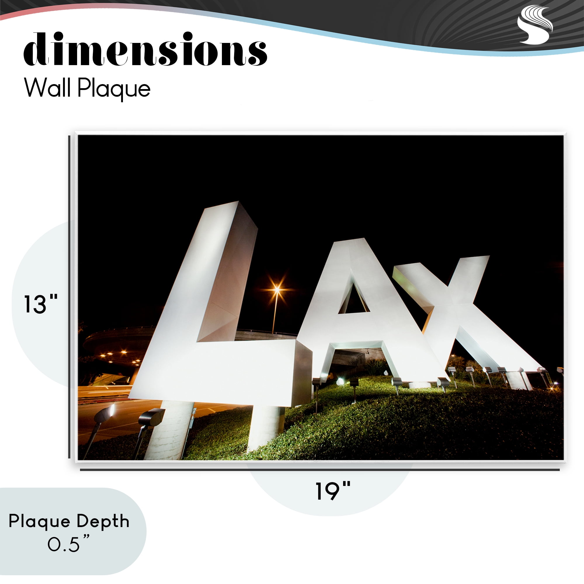 Stupell Industries LA Airport Structure Wall Plaque Art, design by Scott Stulberg