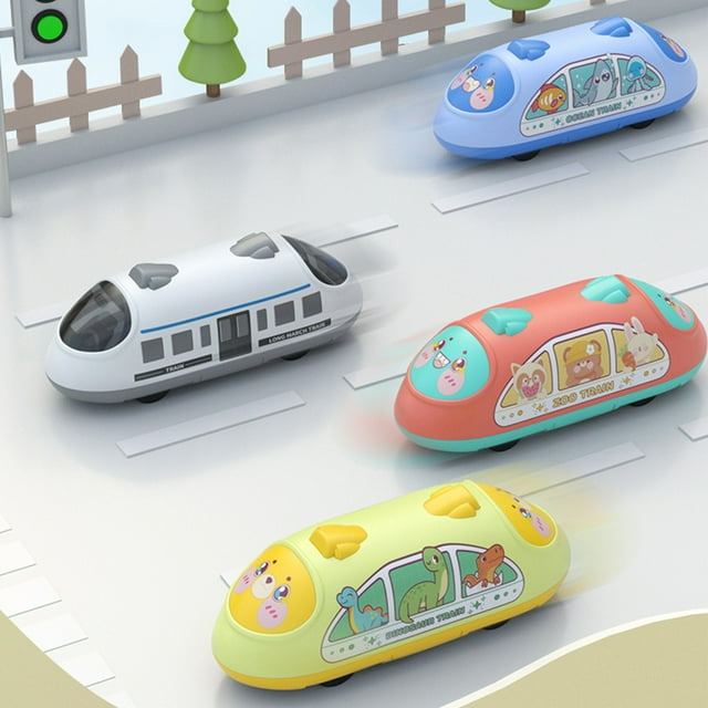 Sentmoon Jouets d'Été, Petits Cadeaux de Bas de Noël pour Enfants, Bords Souples pour la Sécurité, Train à Grande Vitesse à Double Traction pour Enfants, Jouet Train, Modèle EMU, Voiture de Simulation, Cadeaux d'Anniversaire pour Enfants