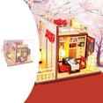 thumbnail image 3 of Casa de en miniatura con muebles, Sakura japonesa con muebles LED de juguetes Casa DIY de para del Salvador Casa de muñecas en miniatura, 3 of 10