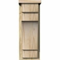 thumbnail image 2 of 8"W x 10"D x 22"H Mediterranean Rough Sawn Corbel w/Backplate, Douglas Fir, 2 of 9