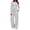 A-Gray, variant on Winter Womens 2 Piece Outfit Sets Ruched Long Sleeve Top and Wide Leg Pants with Pockets Casual Loungewear for Women Workout Sets