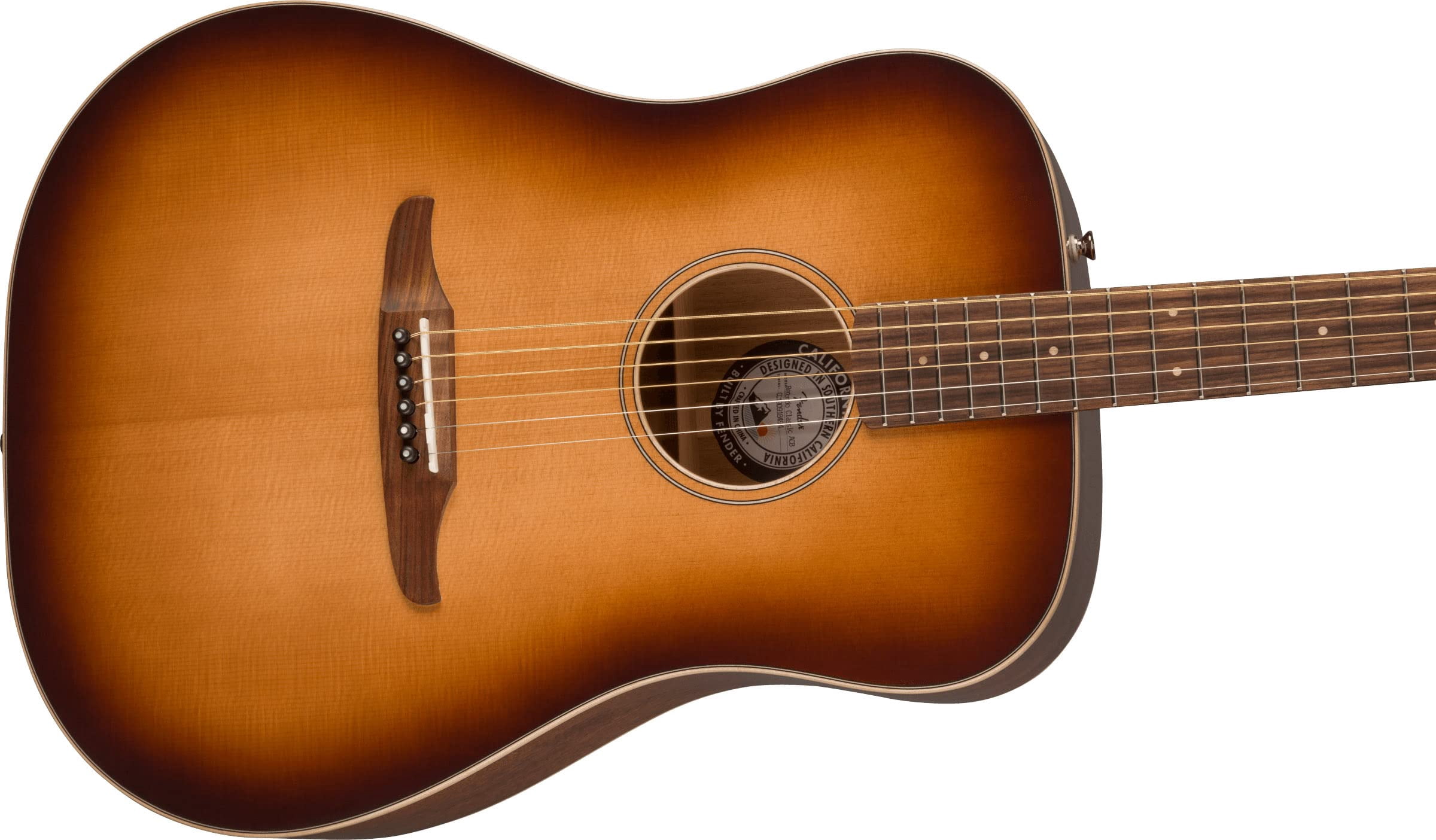 Fender Redondo Classic Acoustic Electric Guitar Bundle with Gig Bag, Strap, Clip-on Tuner, Strings, String Winder, Picks, and Austin Bazaar Instructional DVD - Aged Cognac Burst