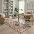 thumbnail image 2 of ODIKA Beige Dining Vintage Boho Lattice Neutral Cream Textured Colored Non-Slip Chair-Friendly for Home Office, Gaming Room, Under Desk, 2 of 7