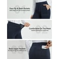 thumbnail image 5 of BALEAF Womens Yoga Dress Pants Work Bootcut with 4 Pockets Business Leggings Stretch High Waisted Slacks Casual 30" Navy Blue M, 5 of 7