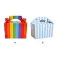 thumbnail image 3 of Billuyoard Cartón de embalaje de cartón grueso de 20 cartones en caja de postre Dim Sum blanca brillante caja de regalo para niños cartón de Kits de decoración para fiestas franja azul y blanca, 3 of 6