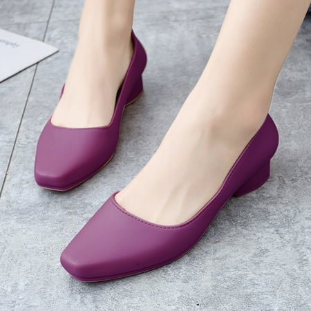 eczipvz Casual Shoes for Women Shoes for Women Casual Slip On Driving Loafers Comfortable Leather Outdoor Walking Flat Shoes Purple