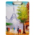thumbnail image 2 of FMSHPON Eiffel Tower Clipboard Hardboard Wood Nursing Clip Board and Pull for Standard A4 Letter 13x9 inches, 2 of 7