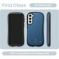 thumbnail image 2 of iFace First Class Galaxy S22 Cute Shockproof Dual Layer Hard Shell Bumper Protection Drop Tested Ergonomic Design Phone Case for Girls and Women - Coral Blue, 2 of 7