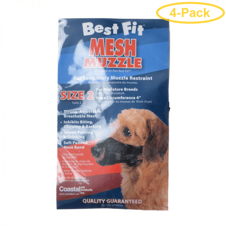 Nylon Fabridog Best Fit Muzzle Size 2 (Dogs 7-12 lbs) - Pack of