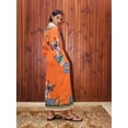 thumbnail image 3 of 2026 New Women's Cotton-Linen Printed Long Dress with Suit Collar, 3 of 6