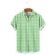 thumbnail image 6 of COSFO Casual Button Down Shirts for Men Short Sleeve Beach Plaid Summer Shirt Collared Loose Fit Vacation Men's Shirts, 6 of 7