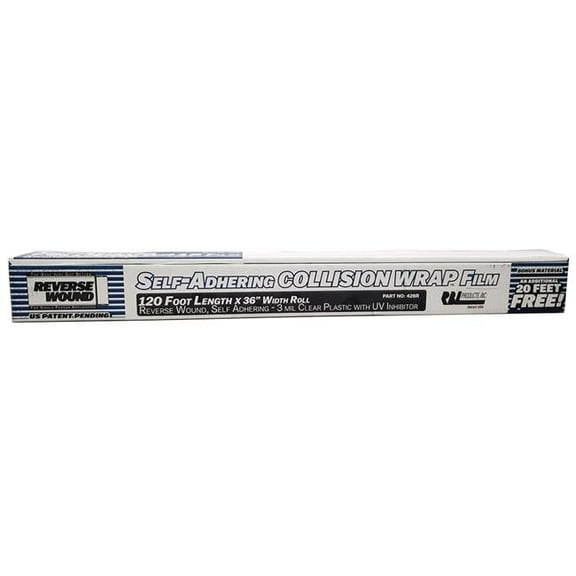 RBL Products RBL-428R 36 in. x 120 ft. Reverse Wound Self Adhering Auto Collison & Crash Wrap