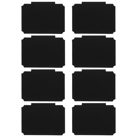 LOLIPPYY 8Pcs Black Clip on Basket Labels Removable Chalkboard Label Holders for Pantry and Storage Bin Organization
