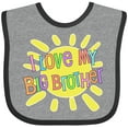 thumbnail image 3 of Inktastic I Love My Big Brother Sun and Rainbow Letters Boys or Girls Baby Bib, 3 of 4