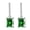 Green, variant on Liora Dangle Earrings for Women Emerald Cut Cubic Zirconia Hook Ginger Lyne Collection