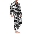 thumbnail image 2 of Balery Psychedelic Skull Illusion Art Pijama para Hombre de Dos Piezas con Manga Larga, Conjunto de Dormir y Descanso Suave con Bolsillos-Medium, 2 of 7