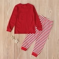 thumbnail image 4 of Mercatoo Girls Christmas Santa Clothing Set Baby Boys Infant Tops Striped Pants Outfits Baby Girl Outfit, 4 of 8
