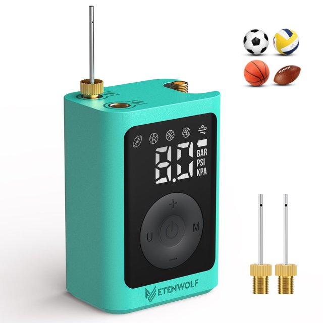 Bomba de bola eléctrica ETENWOLF para inflar y desinflar, 2-17 PSI