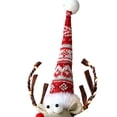 thumbnail image 2 of Muñeco Sentado Ciervo JShteea Peluche Decoraciones Navideñas rojo, 2 of 6