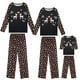 thumbnail image 1 of Inspire Chic Camiseta de Manga Larga con Estampado de Ciervo de Navidad y Pantalones Conjunto de Pijamas a Juego para la Familia [Niños y Niñas] XS Negro, 1 of 5