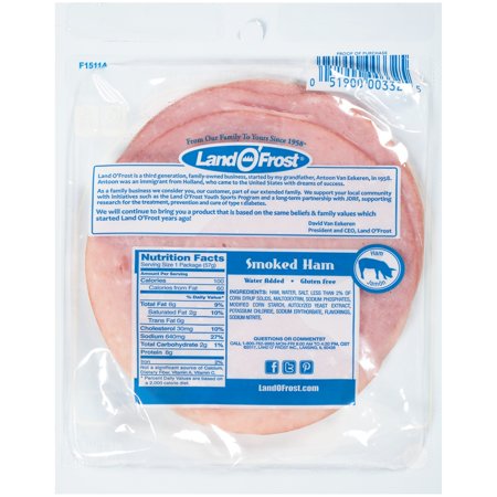 Land O'Frost Traditional Wafer Natural Hickory Smoked Ham Pack, 2 Oz.