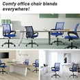 thumbnail image 6 of CL.HPAHKL Mesh Office Chair with Wheels, Adjustable Ergonomic Computer Desk Chair with Lumbar Support & Armrest, Comfortable Swivel Rolling Chair for Home Office Work Study, 2 Pack, Blue, 6 of 7