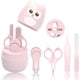 thumbnail image 1 of Manicura para bebés|Kit 4 en 1 con estuche, cortaúñas, tijeras, lima y pinzas|Kit de cuidado de uñas para bebés y niños pequeños|Protección especial para bebés recién nacidos(rosa), 1 of 5