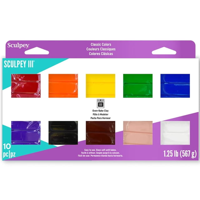 Arcilla polimérica Sculpey III Classics de 10 colores para hornear