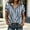 *Blue, variant on ClodeEU Women's Striped V Neck Short Sleeve Blouse,Casual Twist Hem Knotted Shirt for Summer Black,Women's Plus L