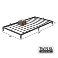 thumbnail image 2 of 6 Inch Twin XL Bed Frame Without Headboard, No Box Springs Needed, Low-Profile Metal Platform Bed Frame Supporting Mattress Foundation, 800 Lbs Load Capacity / Easy to Assemble / Noiseless / Black, 2 of 6