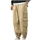 thumbnail image 2 of Puntoco Pantalones casuales largos para hombre, pantalones de trabajo lavados con múltiples bolsillos para hombre, pantalones casuales para exteriores, 2 of 5
