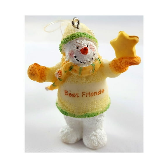 Russe Berrie & Co "Best Friends" Snowman Ornament 2.25"