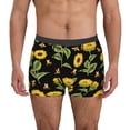 thumbnail image 4 of Wukai Bees and Sunflowers Print Men’s Underwear Breathable Boxer Briefs,&nbsp;Moisture Wicking & Breathable-, 4 of 7