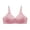 Pink, variant on Women's Front Side Buckle Lace Edge Seamless Yoga Bra for Movement Sleep Comfort Adjustable Support Wireless Large Cup