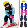 thumbnail image 2 of Follure Kids Winter Gloves Mittens 4 Pairs Toddler Baby Boys Girls Ski Waterproof Warm Snow, 2 of 7