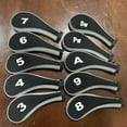 thumbnail image 4 of Juego de 10 fundas para cabeza de palo de golf perfecl Gris y negro Neopreno, 4 of 8