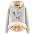 thumbnail image 1 of Promotions d'Été! Aqestyerly Hauts à Manches Imprimés Amusants pour Femmes Col Rond Saint-Valentin Mode Hoodie, 1 of 2