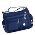 thumbnail image 1 of Qarigey Bolso de hombro para mujer, bolsa de almacenamiento con múltiples bolsillos y cremallera, bolsos cruzados para chicas jóvenes, accesorio de Bolsas de mensajero y de hombro Azul, 1 of 1