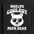 thumbnail image 3 of Instant Message - Worlds Coolest Papa Bear  - Men's Long Sleeve T-Shirt, 3 of 6