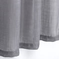 thumbnail image 3 of Linen Light Filtering Tiers Privacy Protection Window Treatment Tier Drape Set, (45" Long, Charcoal), 3 of 3