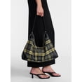thumbnail image 2 of No Boundaries Women's Slouchy Hobo Bag, Yellow Plaid, 2 of 5
